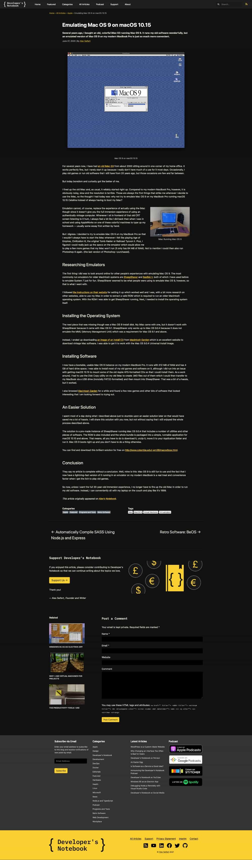Developer's Notebook