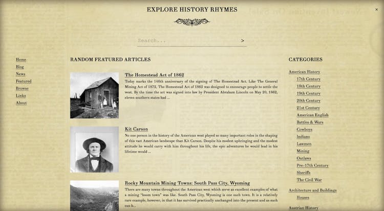 History Rhymes Gets a Refreshed Design